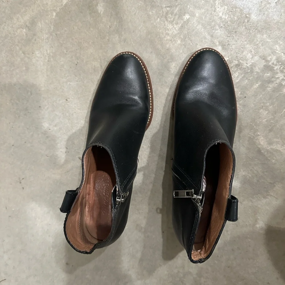 Madewell Black Leather Ankle Boots - Picture 3 of 5